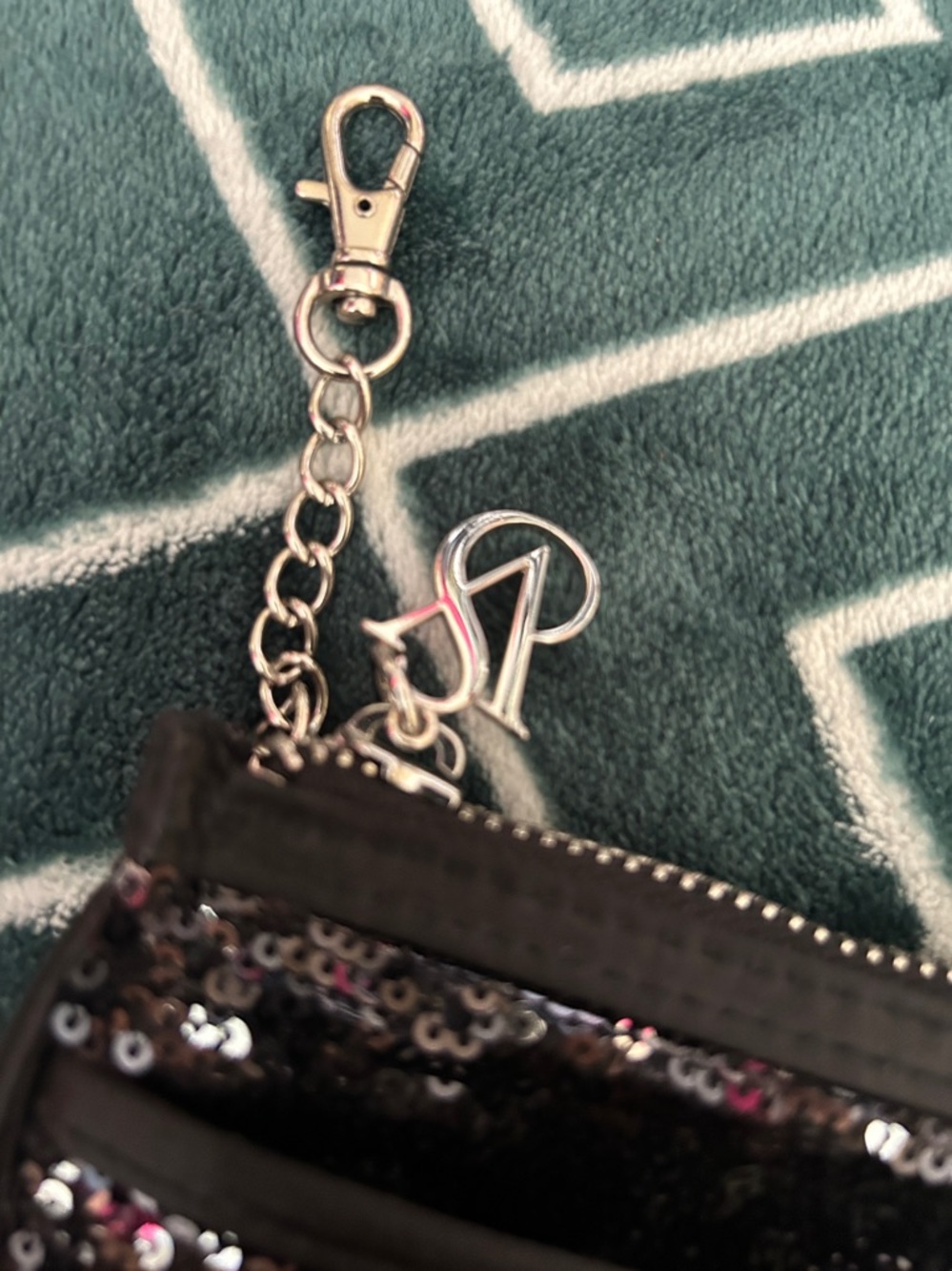 Victoria's Secret PINK BLACK Silver LEOPARD CHEETAH SEQUIN Bling Backpack. - Picture 14 of 16